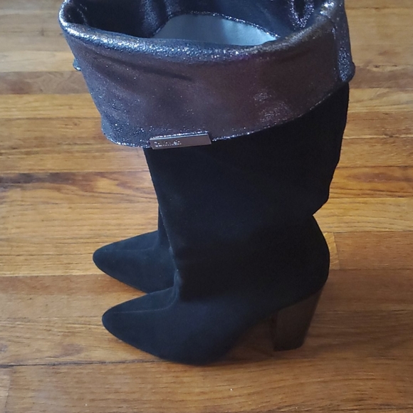 Calvin Klein Suede Convertible Knee High Boots - Picture 10 of 16
